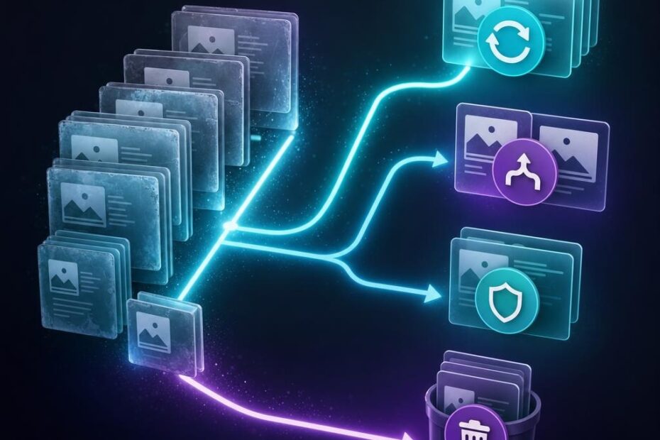 Revisión de contenido antiguo en WordPress para decidir qué actualizar, fusionar o eliminar