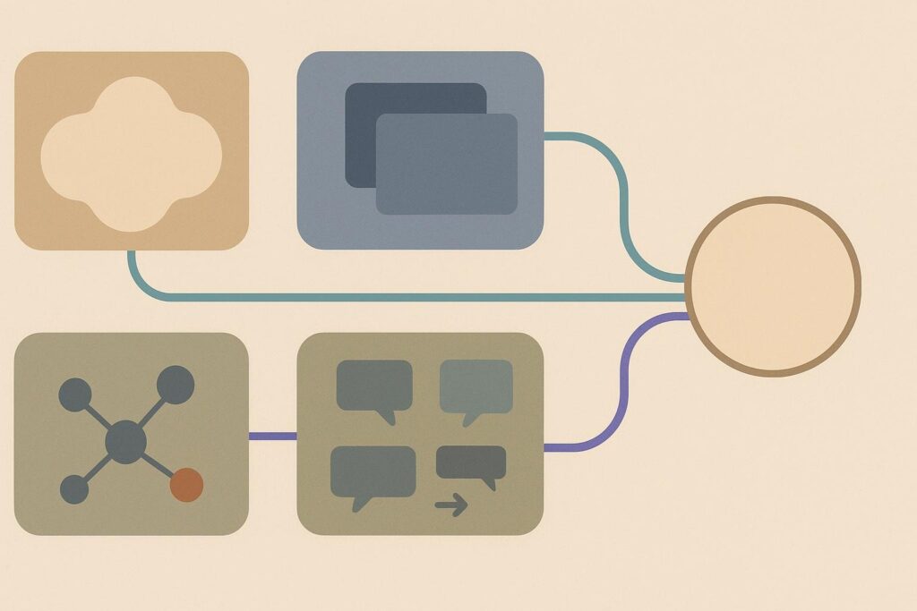 Cuatro señales visuales de mensajes confusos, diferenciación poco clara, contactos no alineados y comunicación interna inconsistente que convergen en una revisión de propuesta de valor.