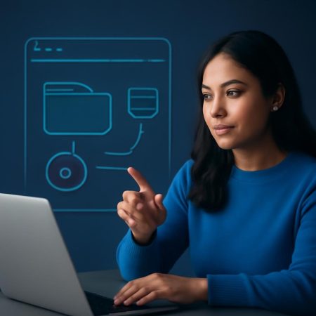 Ilustración conceptual de archivos, base de datos y restauración de un sitio web.